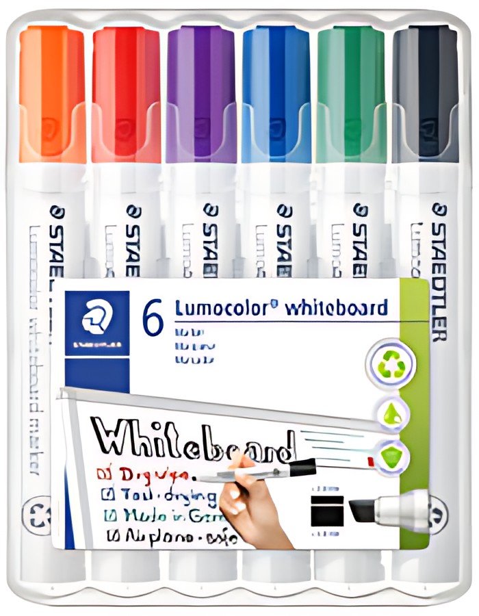 STAEDTLER Marqueur tableau blanc 351B Lumocolor, étui de 6