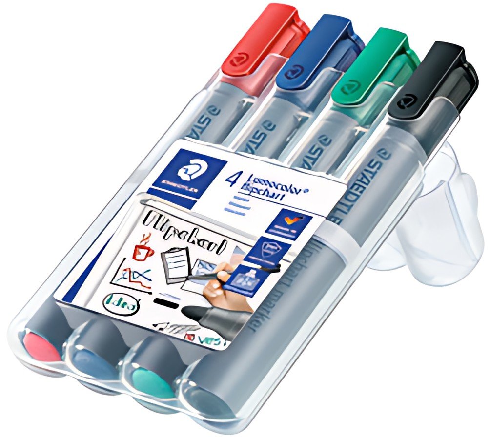 STAEDTLER Marqueur de conférence 356 Lumocolor, étui de 4
