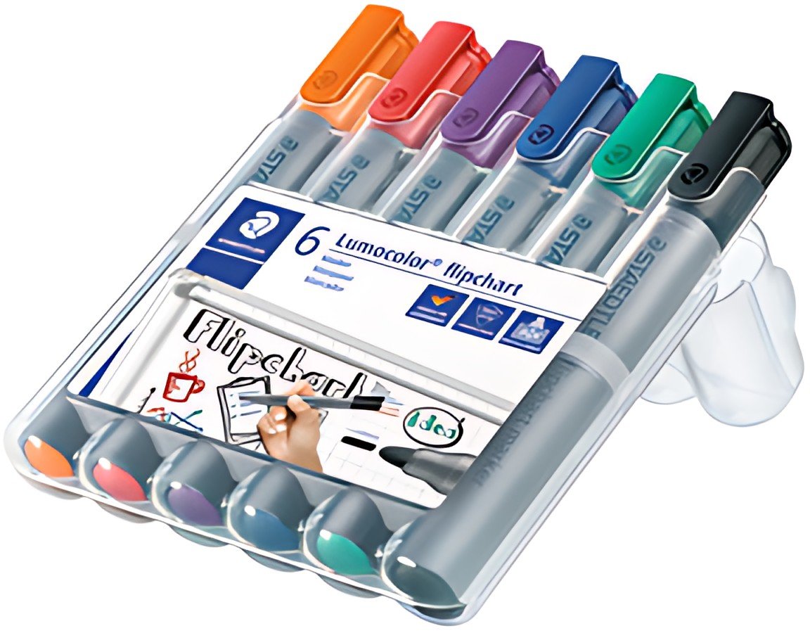 STAEDTLER Marqueur de conférence 356 Lumocolor, étui de 6