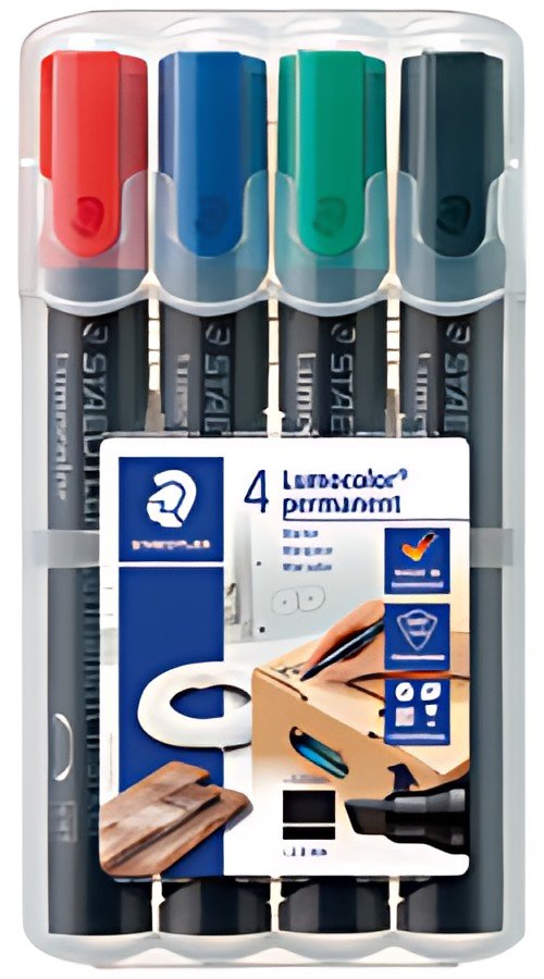 STAEDTLER Marqueur permanent 350 Lumocolor, étui de 4