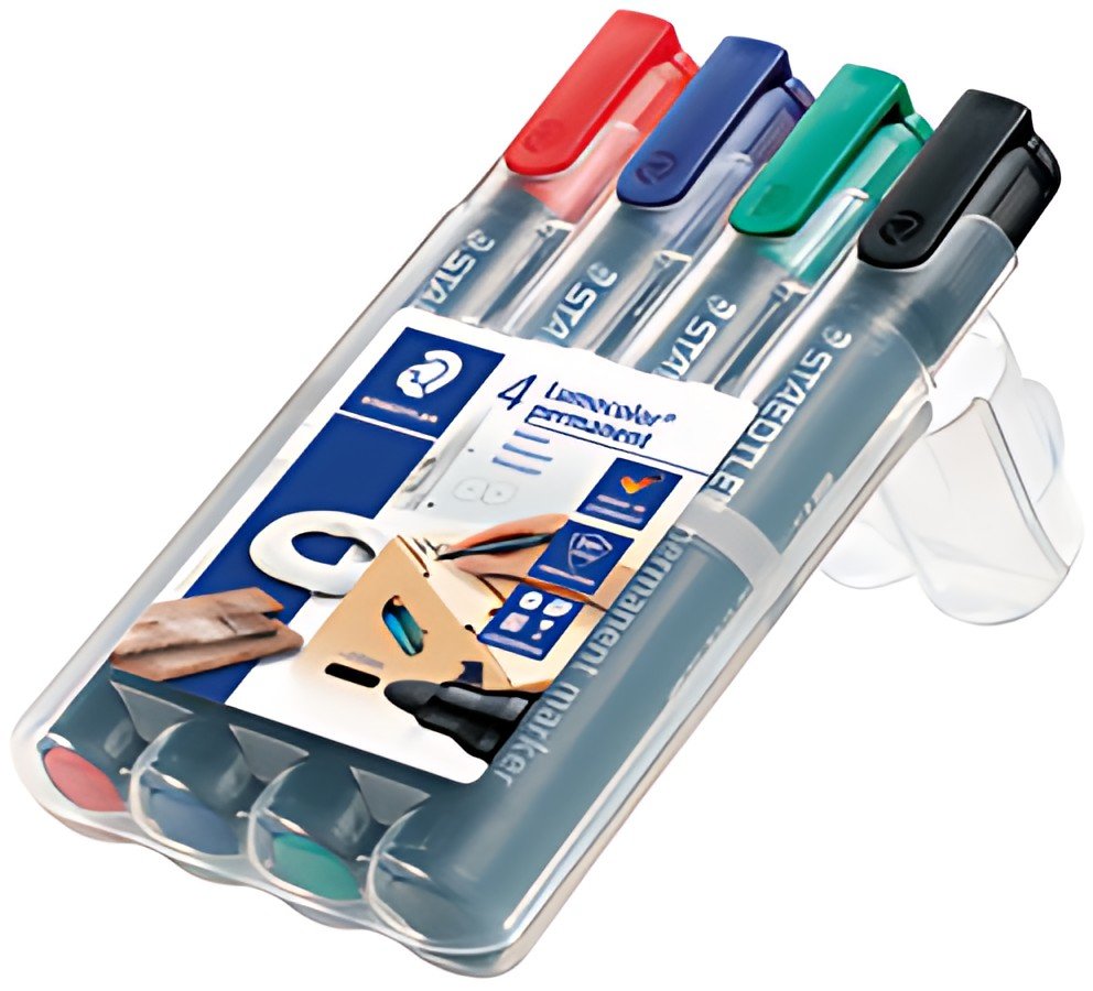 STAEDTLER Marqueur permanent 352 Lumocolor, étui de 4
