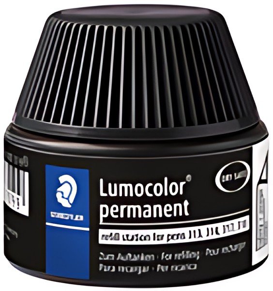 STAEDTLER Flacon de recharge Lumocolor, non permanent, noir