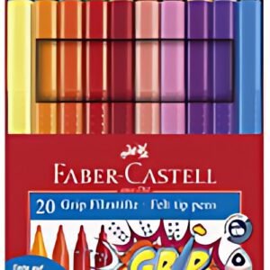 FABER-CASTELL Stylo feutre GRIP COLOUR MARKER, étui de 20