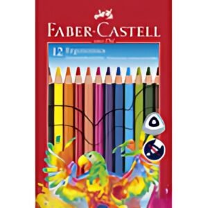 FABER-CASTELL Crayons de couleur triangulaires, étui de 12