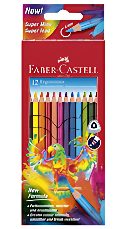 FABER-CASTELL Crayons de couleur triangulaires, étui de 12