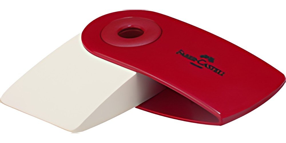 FABER-CASTELL Gomme en plastique "SLEEVE MINI", rouge / bleu