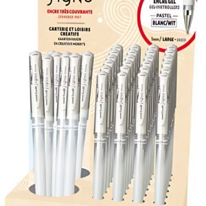 uni-ball Stylo roller encre gel SIGNO UM153, par 36, blanc