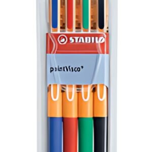 STABILO Stylo à encre gel pointVisco, étui plastique de 4