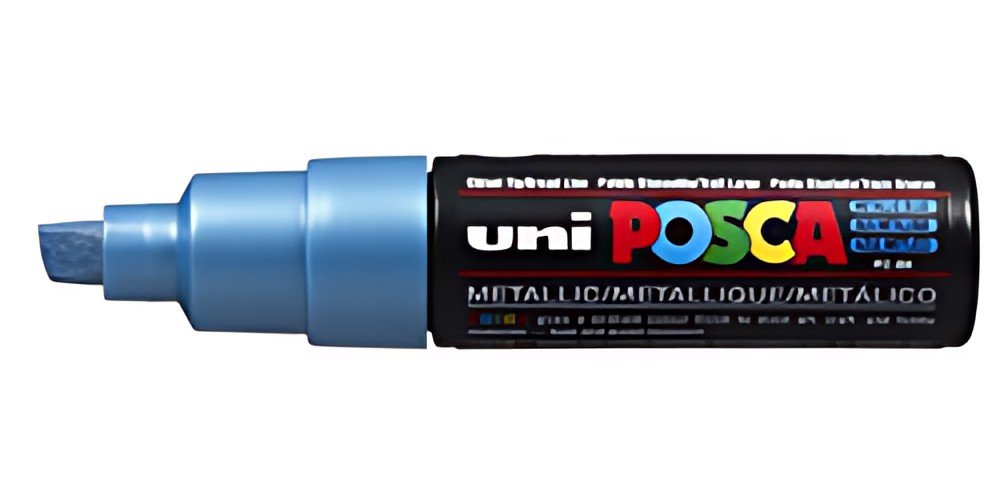 POSCA Marqueur à pigment PC-8K, bleu métallique