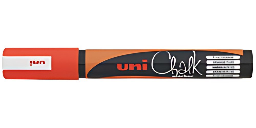 uni-ball Marqueur craie Chalk marker PWE5M, orange fluo