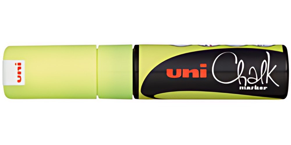 uni-ball Marqueur craie Chalk marker PWE8K, jaune fluo