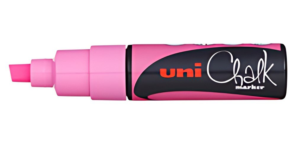 uni-ball Marqueur craie Chalk marker PWE8K, rose fluo