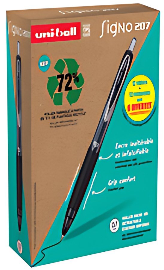 uni-ball Stylo roller encre gel SIGNO 207E, VALUE PACK, noir