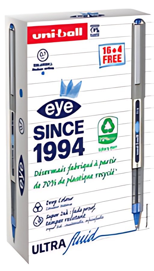 uni-ball Stylo roller eye fine UB157E, VALUE PACK, bleu