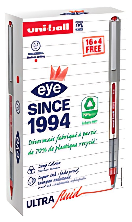 uni-ball Stylo roller eye fine UB157E, VALUE PACK, rouge