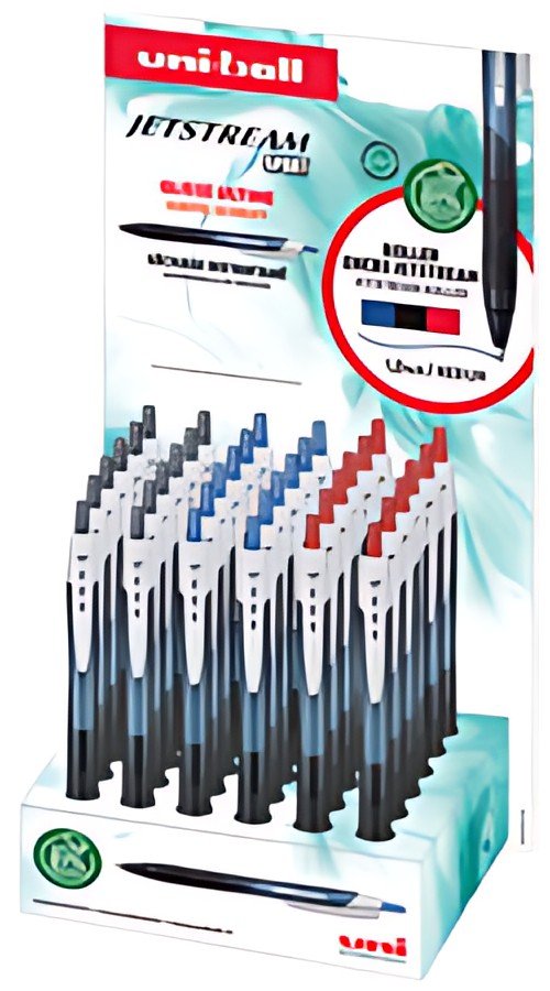 uni-ball Stylo roller gel JETSTREAM Sport, présentoir de 36