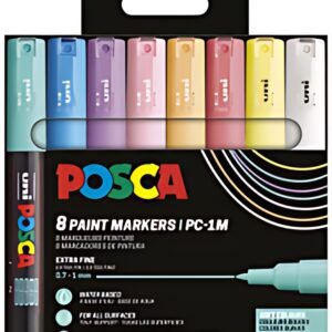 POSCA Marqueur à pigment PC-1MC, étui de 8, couleurs douces