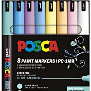 POSCA Marqueur à pigment PC-1MR, étui de 8, couleurs douces