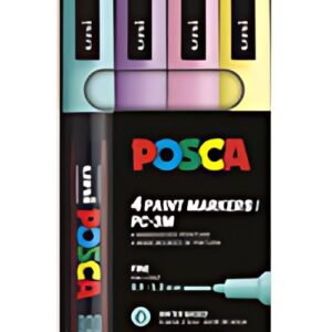 POSCA Marqueur à pigment PC-3M, étui de 4, couleurs douces