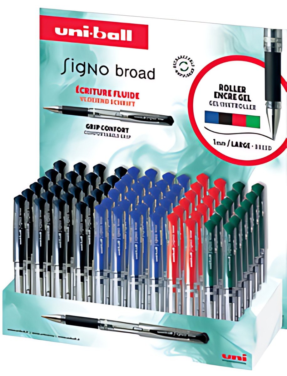 uni-ball Stylo encre gel SIGNO broad UM153C, présentoir