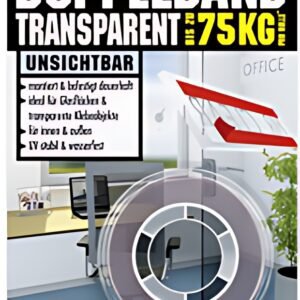 UHU Ruban adhésif pour montage TRANSPARENT, double face