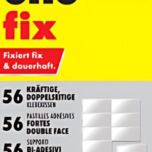 UHU Pastilles adhésives fix, double face, blanc, colle