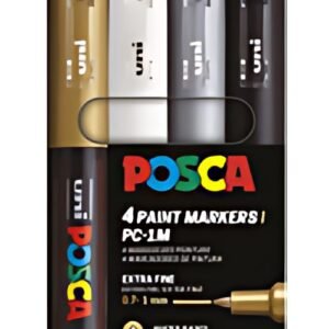 POSCA Marqueur à pigment PC-1MC, étui de 4, assorti