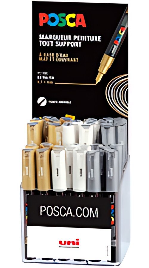 POSCA Marqueur à pigment PC-1MC, présentoir de 36