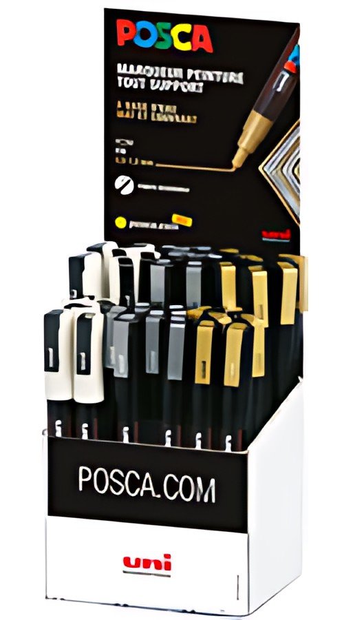 POSCA Marqueur à pigment PC-3M, présentoir de 36