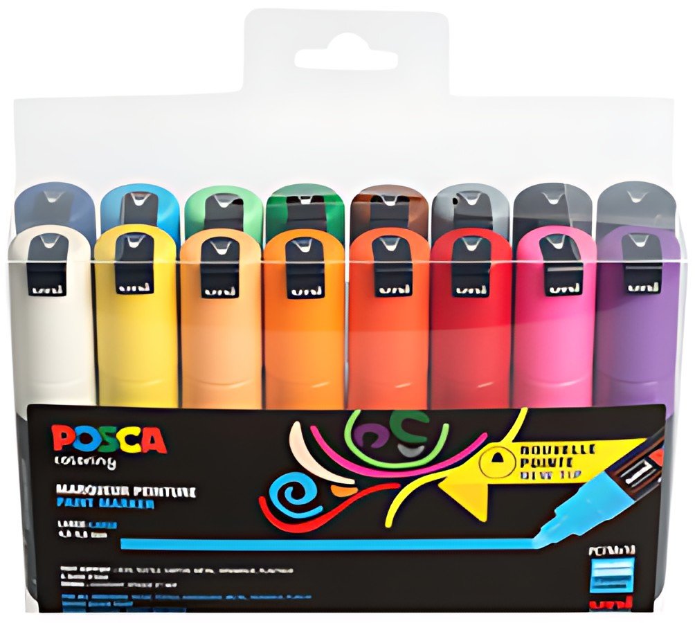 POSCA Marqueur à pigment PC-7M, étui de 16