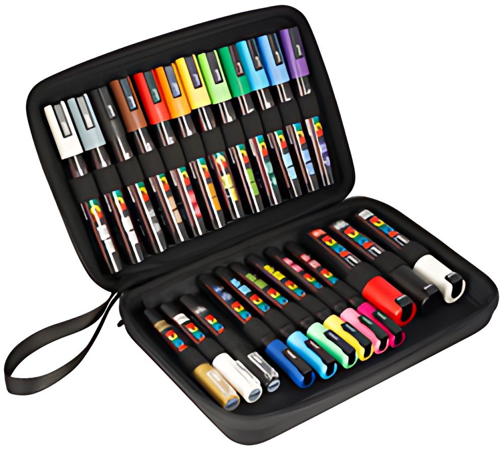 POSCA Marqueur à pigment, mallette de 24 pièces