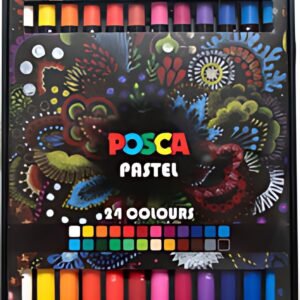 POSCA Crayon de cire PASTEL KPA100, étui de 24