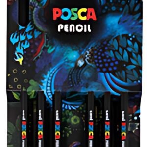 POSCA Crayons de couleur PENCIL KPE200, étui carton de 6