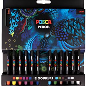 POSCA Crayons de couleur PENCIL KPE200, étui carton de 12