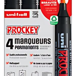 uni-ball Marqueur permanent PROCKEY PM126/4 PF, set de 4