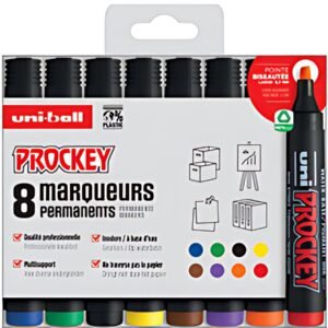 uni-ball Marqueur permanent PROCKEY PM126/8 PF, set de 8