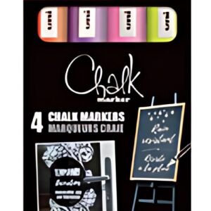 uni-ball Marqueur craie Chalk marker PWE5M/4 PF, étui de 4