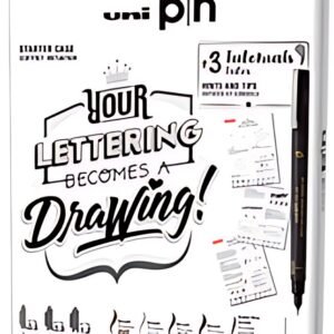 uni-ball Coffret d'initiation uni pin "LETTERING", 9 pièces