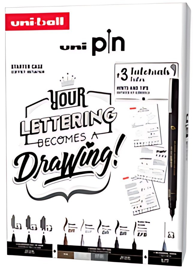 uni-ball Coffret d'initiation uni pin "LETTERING", 9 pièces