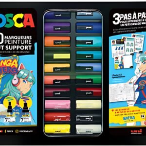 POSCA Marqueur à pigment "MANGA HERO", mallette métal de 20