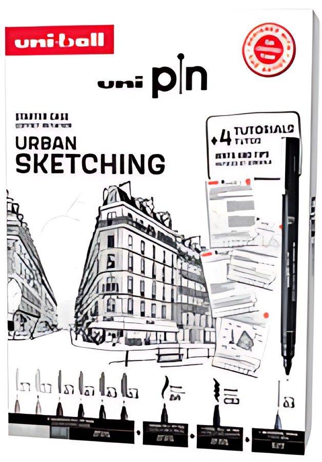uni-ball Coffret d'initiation uni pin URBAN SKETCHING