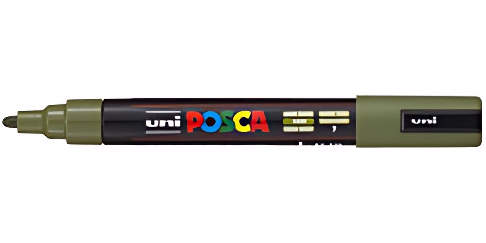 POSCA Marqueur à pigment PC-5M, vert kaki