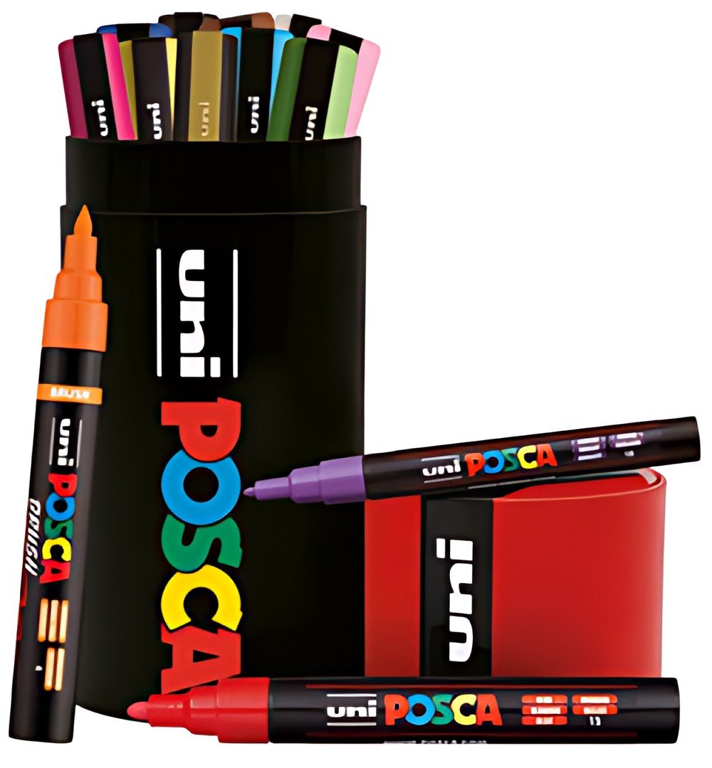 POSCA Marqueur à pigment, tube en métal de 13 pièces