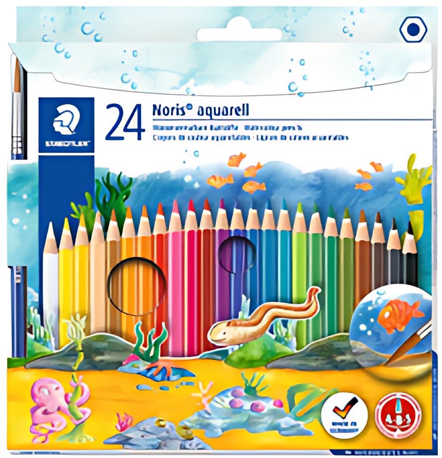 STAEDTLER Crayon aquarelle Noris, étui carton de 24