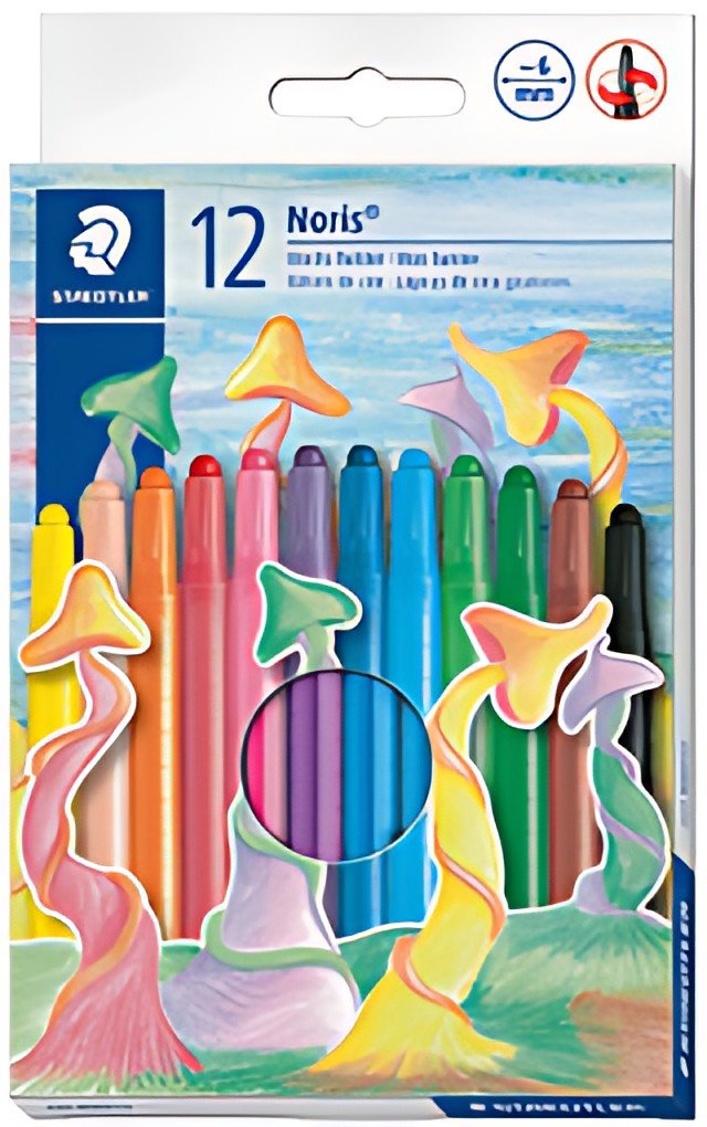 STAEDTLER Crayon en cire Noris, étui plastique de 12