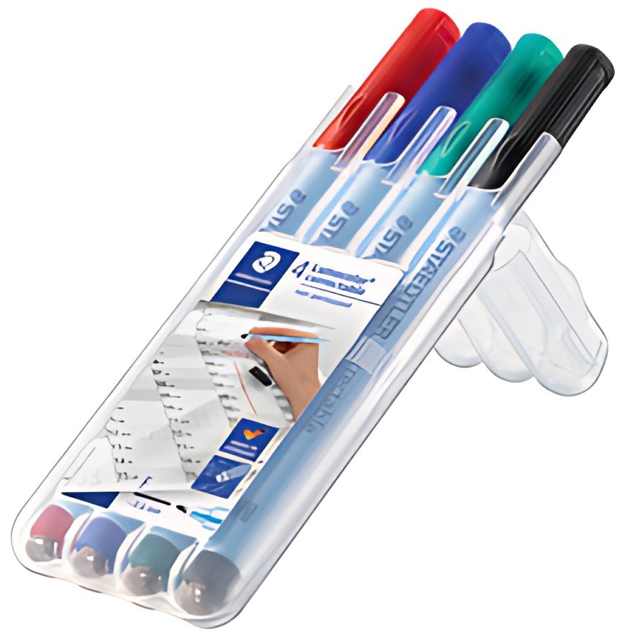 STAEDTLER Marqueur correctable 305F Lumocolor, étui de 4