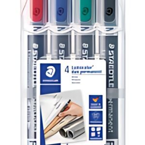 STAEDTLER Marqueur permanent 348 Lumocolor duo, étui de 4