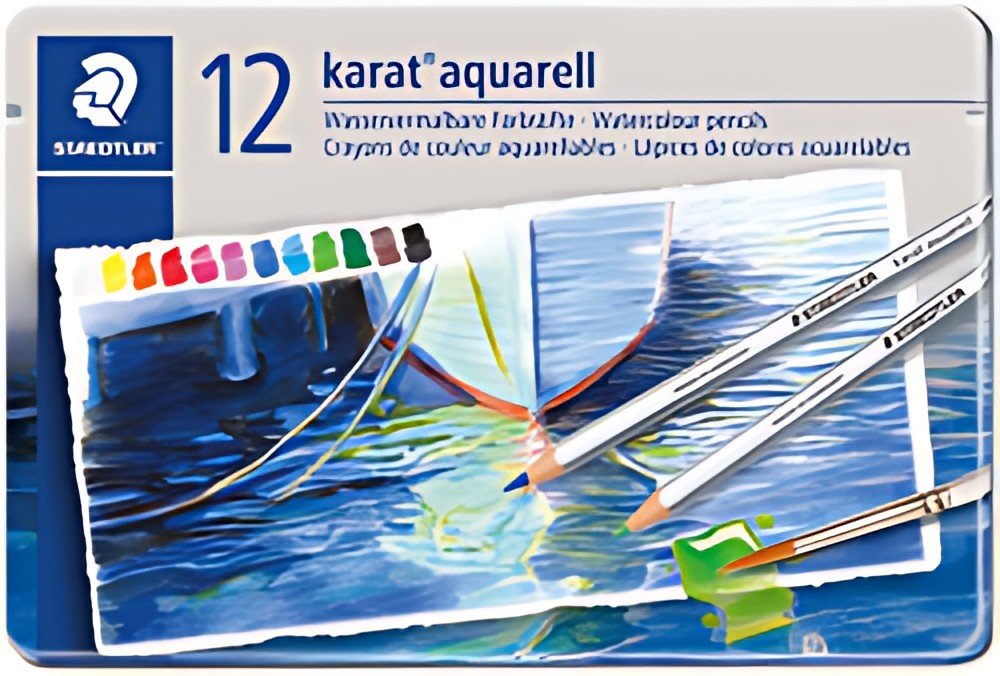 STAEDTLER Crayon aquarellable karat aquarelle, étui de 12