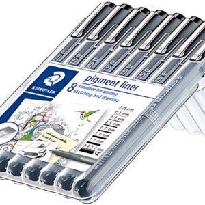 STAEDTLER Feutre à pigment, noir, étui de 8