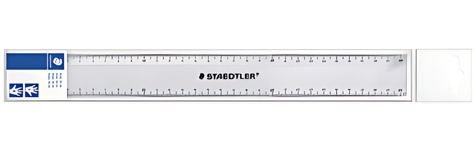 STAEDTLER Règle plate, 300 mm, en plastique, transparent